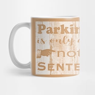 Parkinsons is Only a Word white distressed block Mug